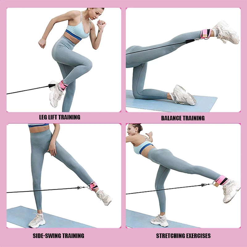 Ankle Strap Resistance Bands for Gym & Home Workouts